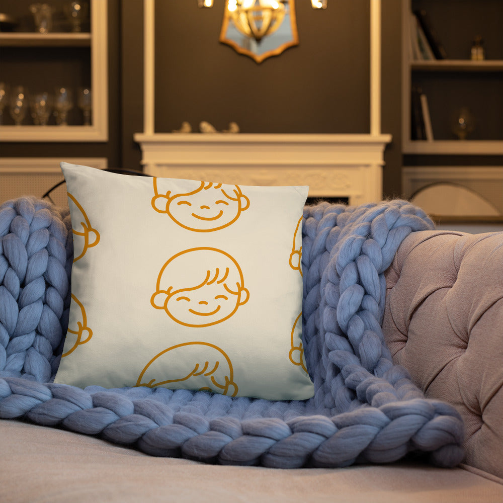Kids Life Throw Pillows - Cream and Orange