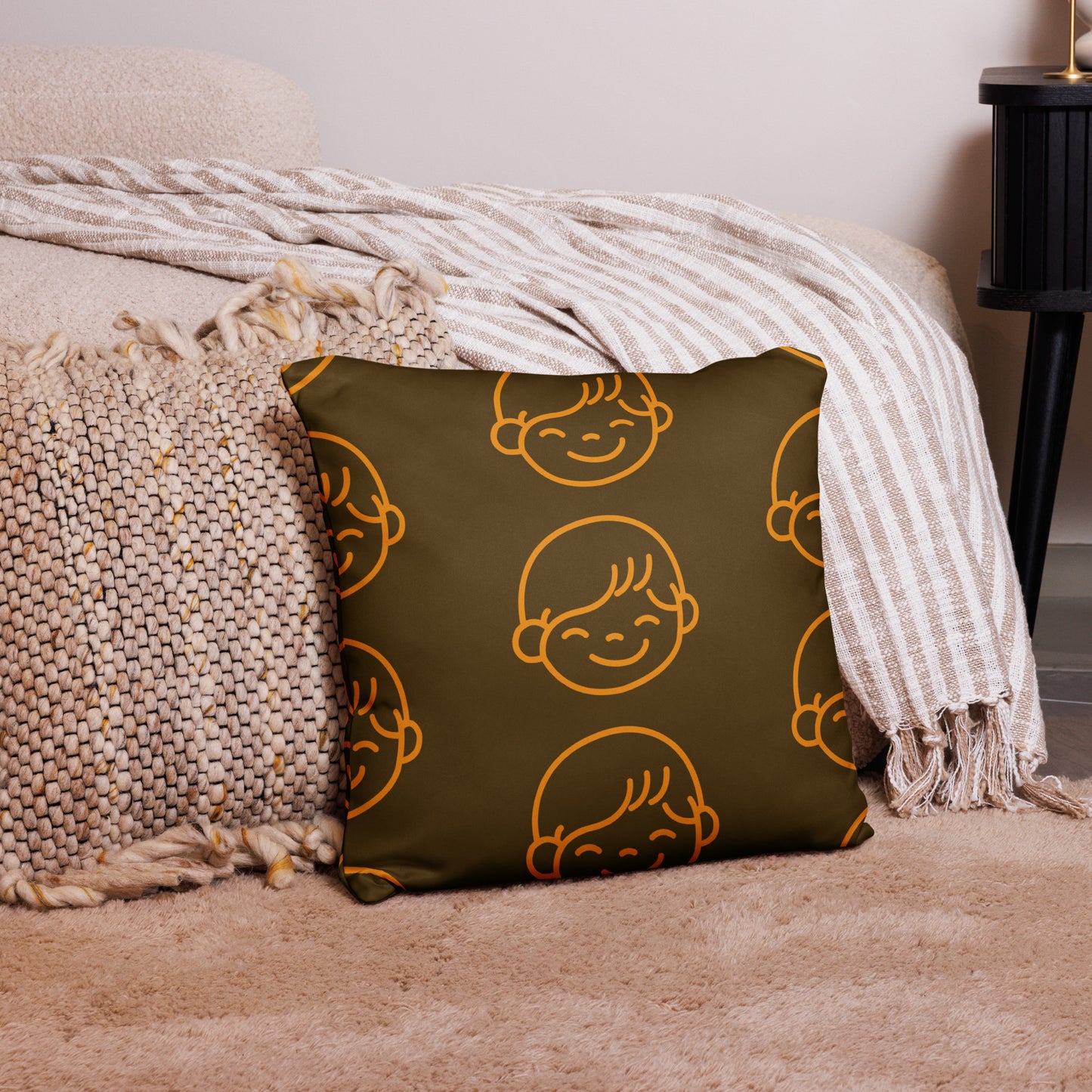 Kids Life Throw Pillows - Chocolate and Orange