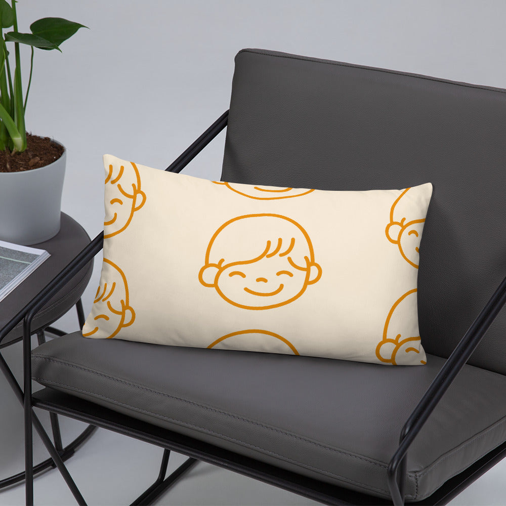 Kids Life Throw Pillows - Cream and Orange
