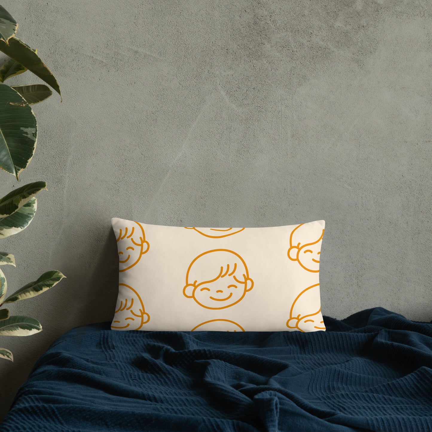 Kids Life Throw Pillows - Cream and Orange