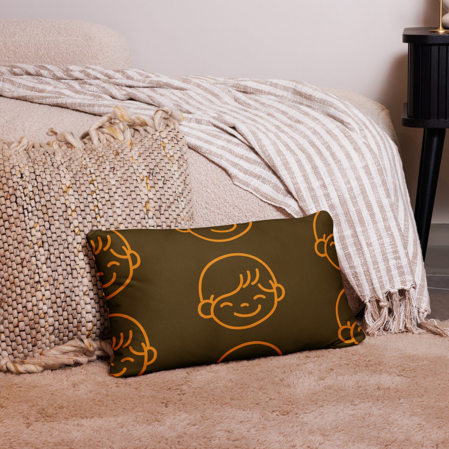 Kids Life Throw Pillows - Chocolate and Orange