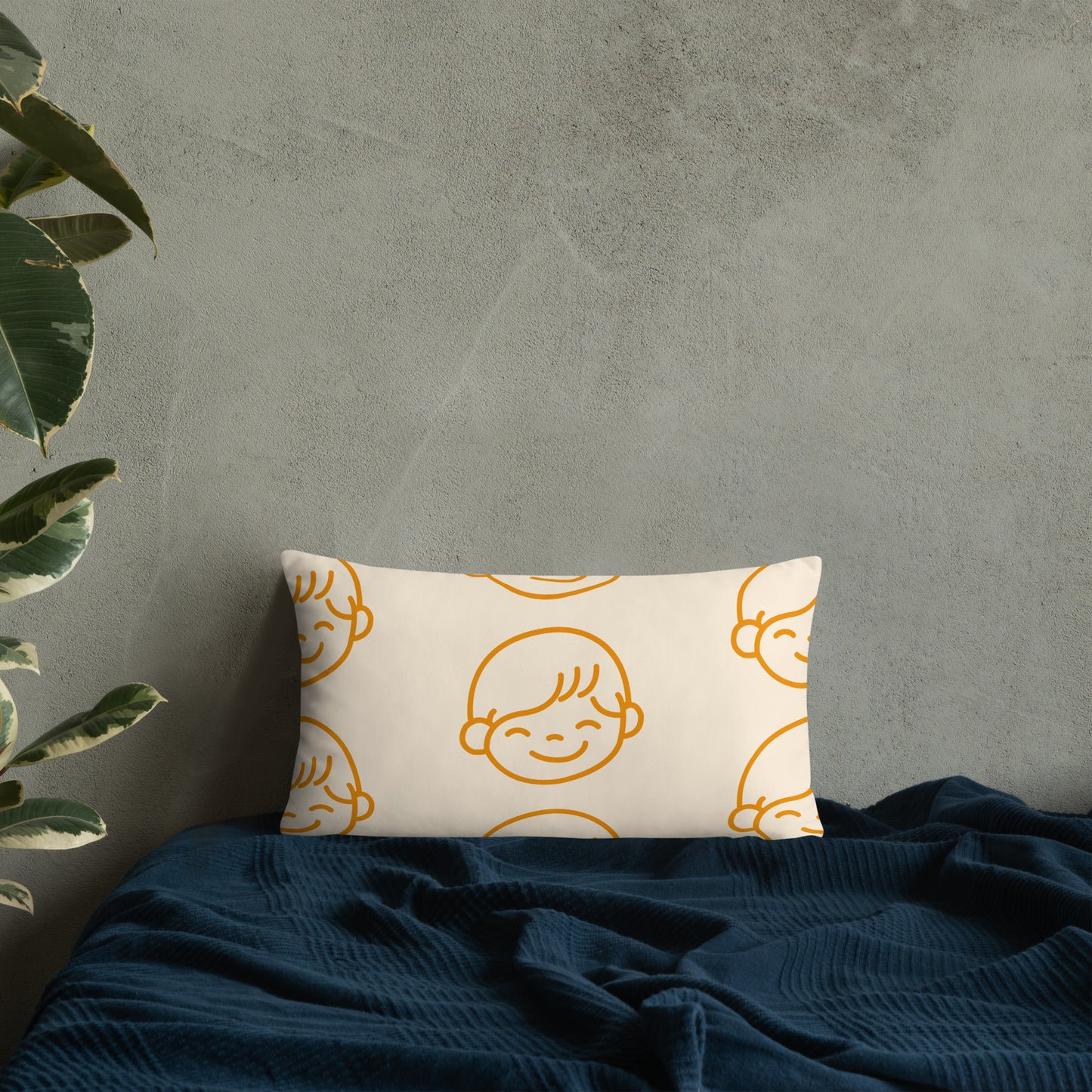 Kids Life Throw Pillows - Cream and Orange