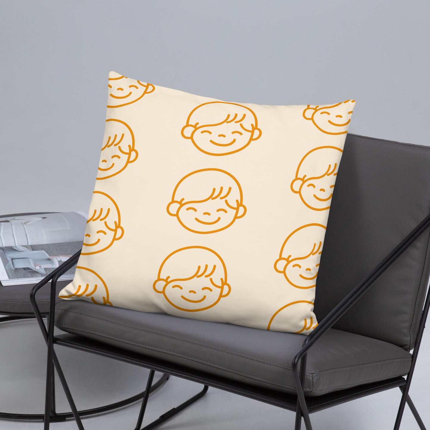 Kids Life Throw Pillows - Cream and Orange