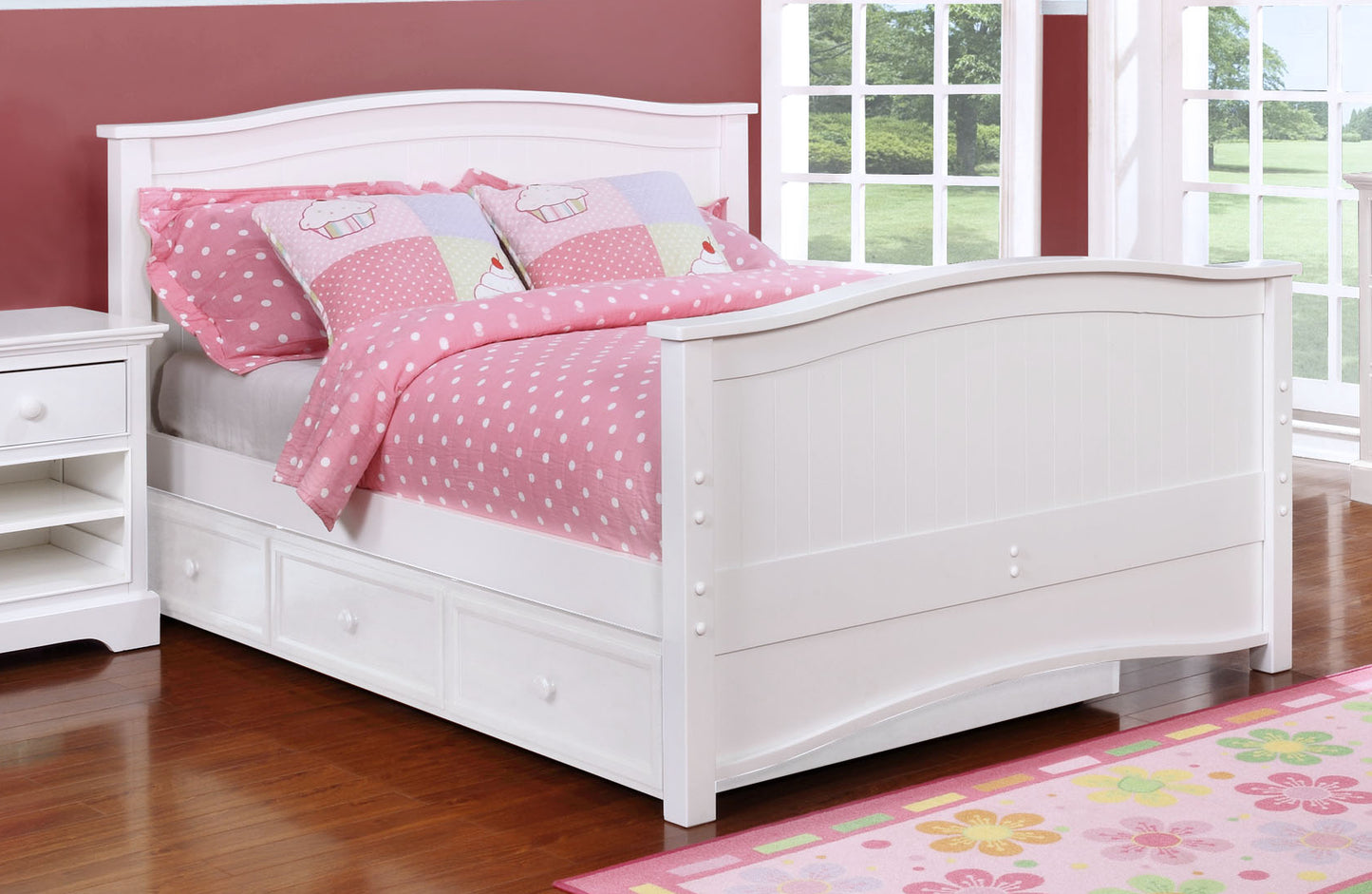 Kids Life Sterling Full Solid Wood Storage Bed in White