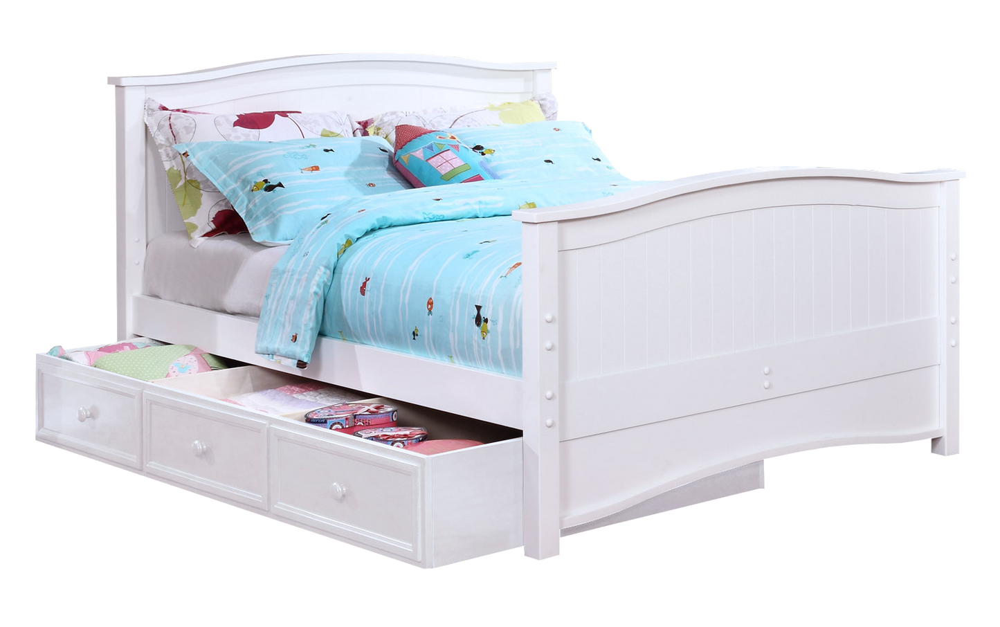 Kids Life Sterling Full Solid Wood Storage Bed in White