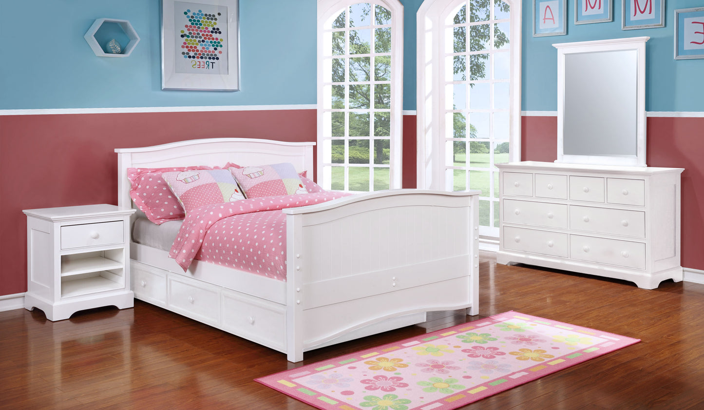 Kids Life Sterling Full Solid Wood Storage Bed in White