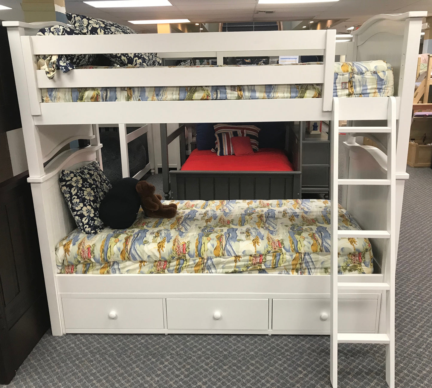 Kids Life Sterling Twin Over Twin Bunk Bed in White