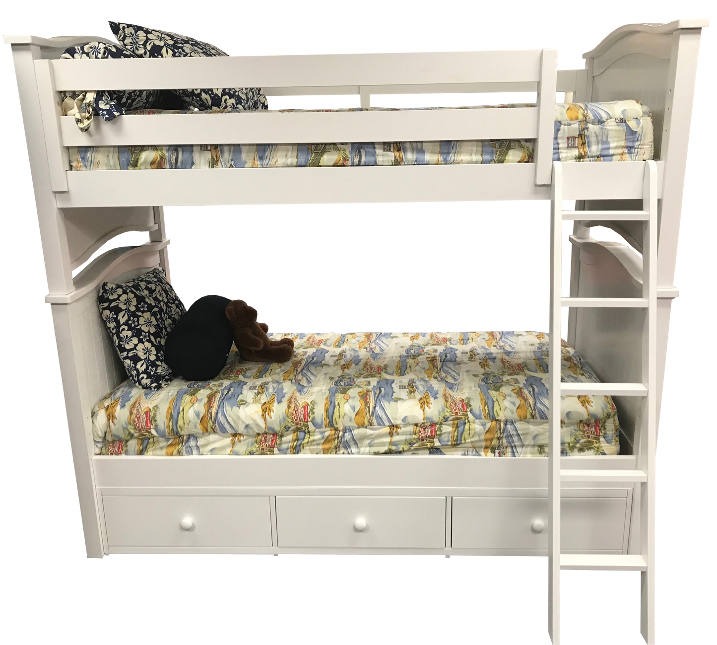 Kids Life Sterling Twin Over Twin Bunk Bed in White