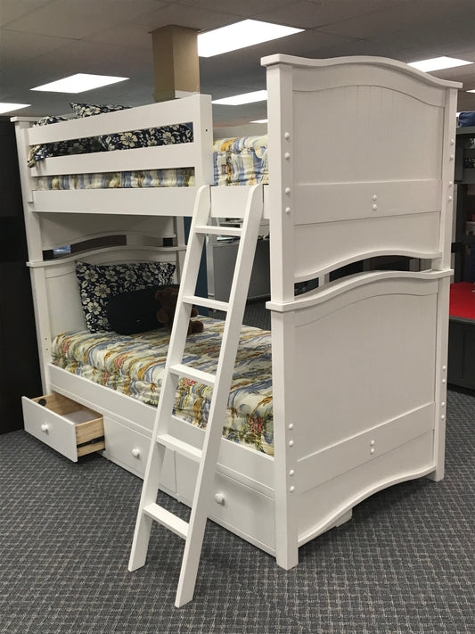 Kids Life Sterling Twin Over Twin Bunk Bed in White