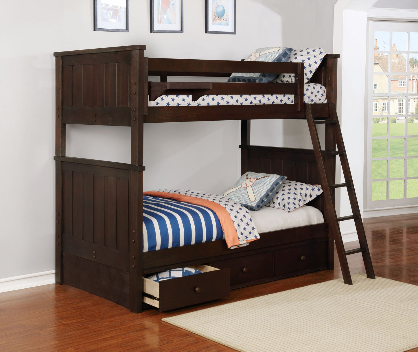 Kids Life Mason Twin Over Twin Bunk Bed