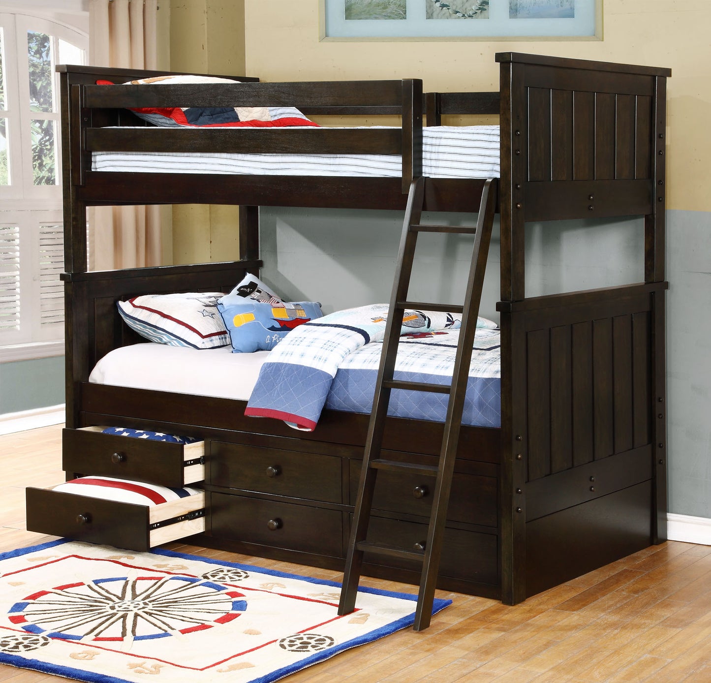 Kids Life Mason Twin Over Twin Bunk Bed