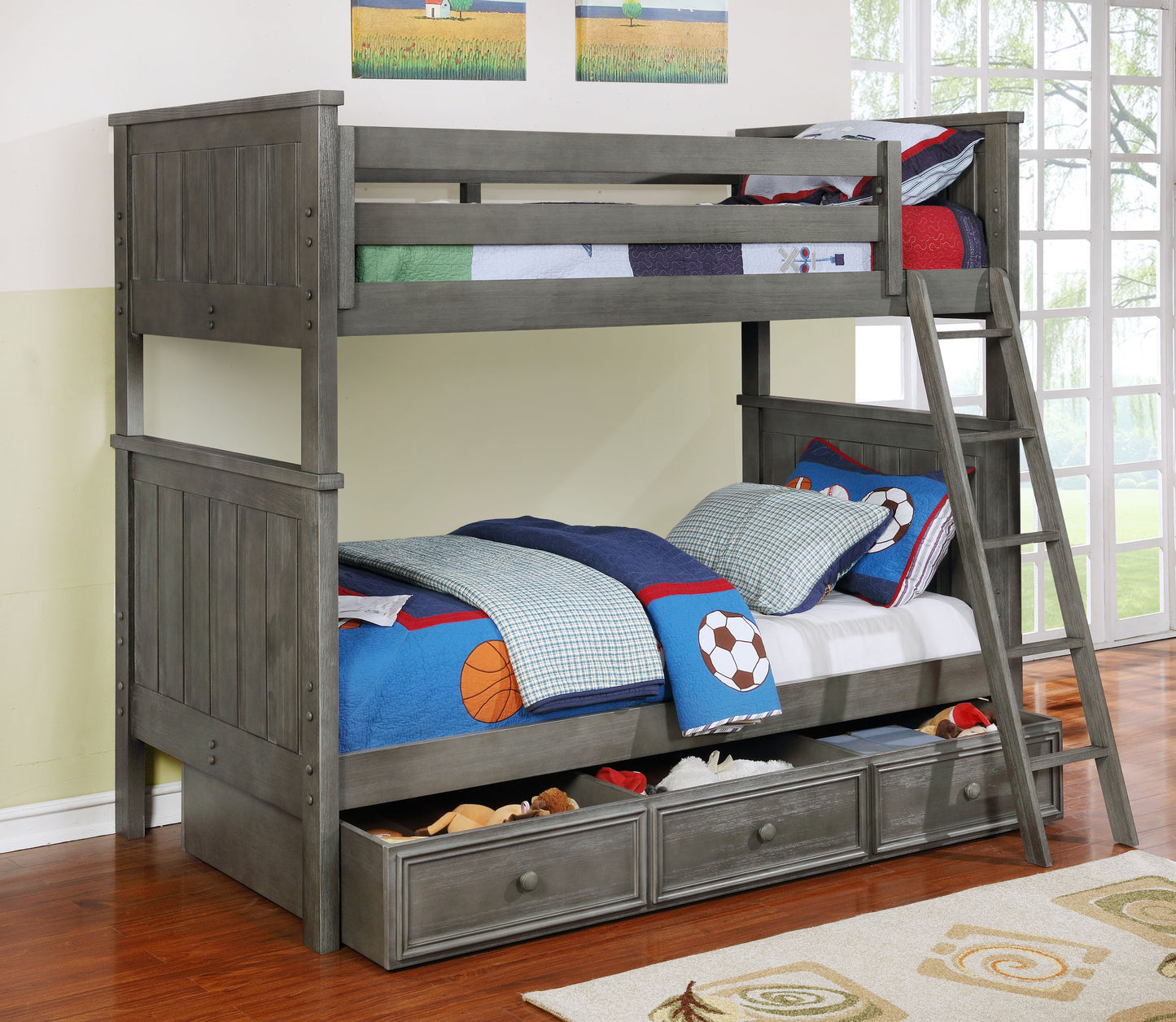 Kids Life Mason Twin Over Twin Bunk Bed