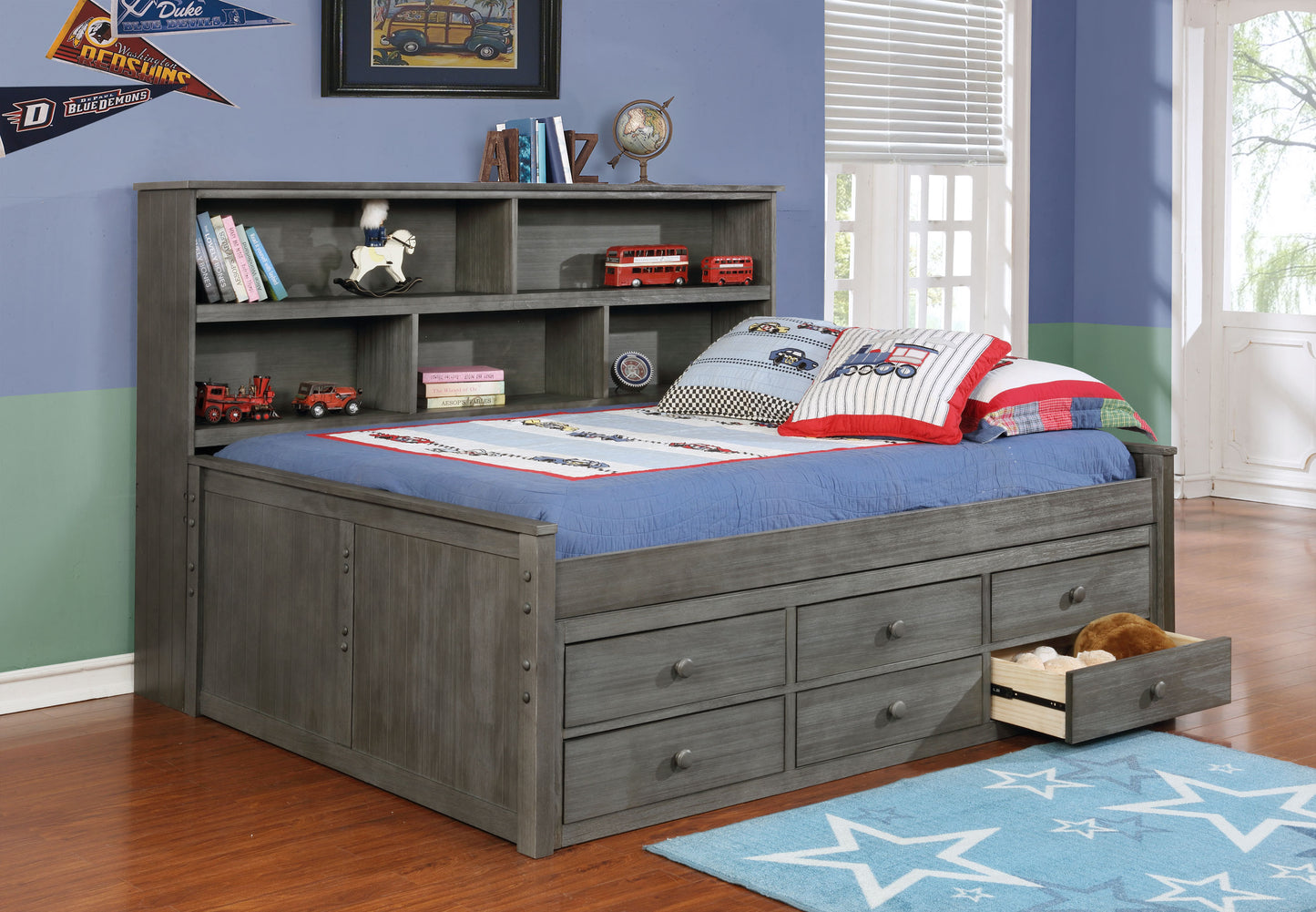 Kids Life Sterling Full Size Bookshelf Storage Daybed