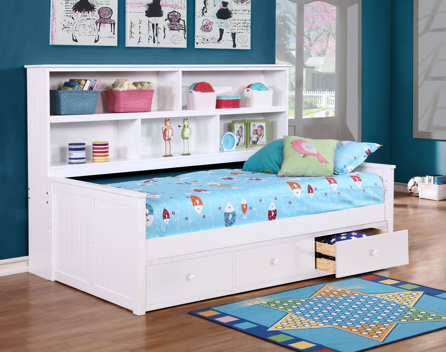 Kids Life Sterling Twin Size Bookshelf Storage Daybed