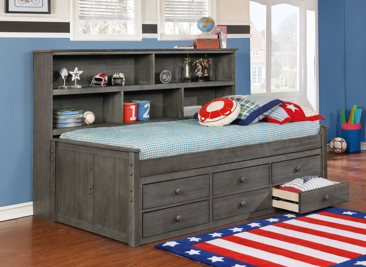 Kids Life Sterling Twin Size Bookshelf Storage Daybed