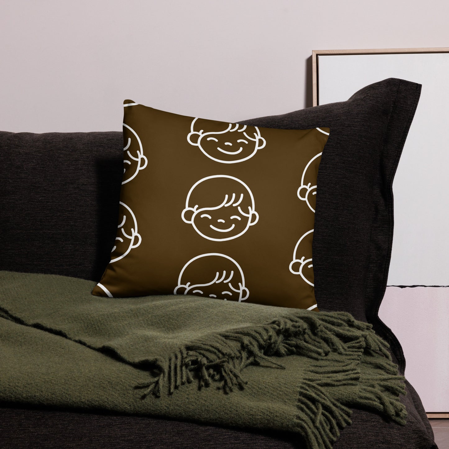 Kids Life Throw Pillows - Chocolate and White