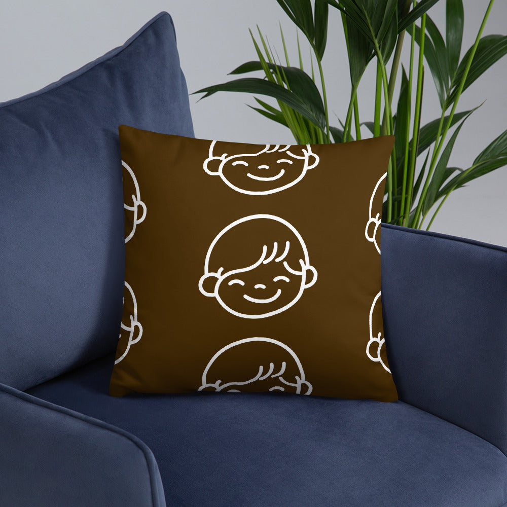 Kids Life Throw Pillows - Chocolate and White