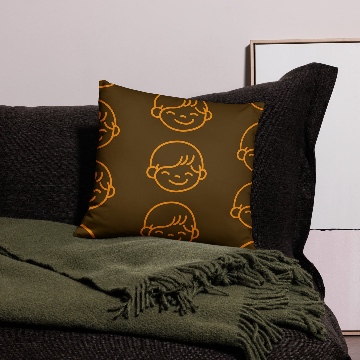 Kids Life Throw Pillows - Chocolate and Orange