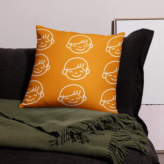 Kids Life Throw Pillows - Orange and White