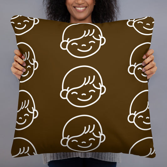 Kids Life Throw Pillows - Chocolate and White