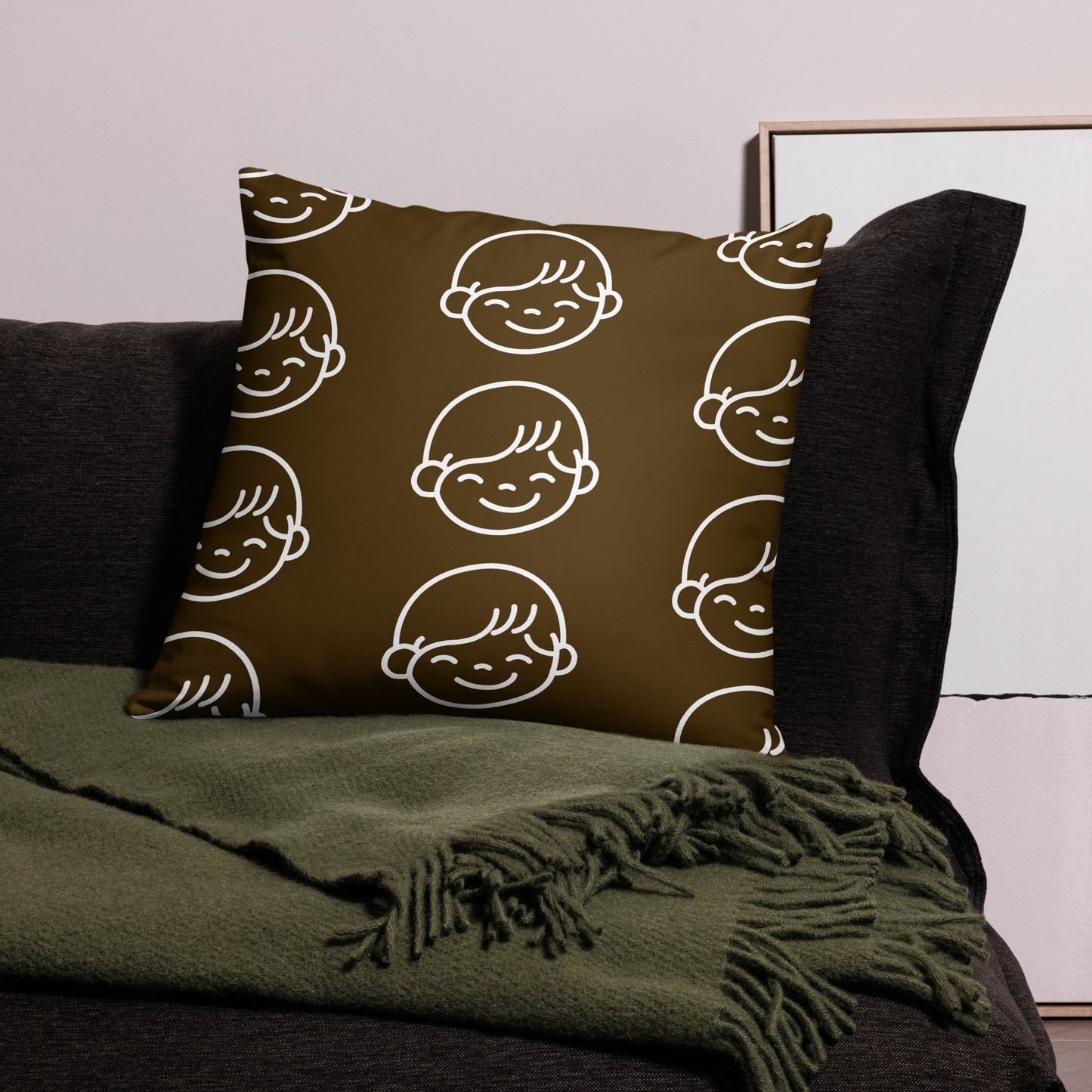 Kids Life Throw Pillows - Chocolate and White