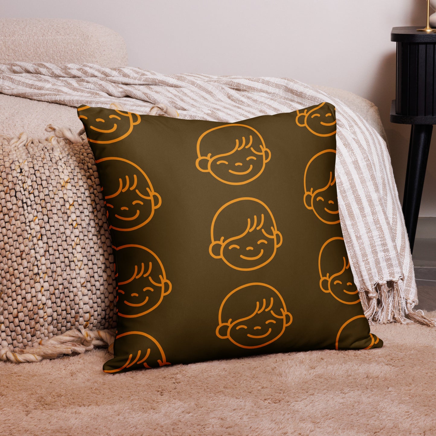 Kids Life Throw Pillows - Chocolate and Orange