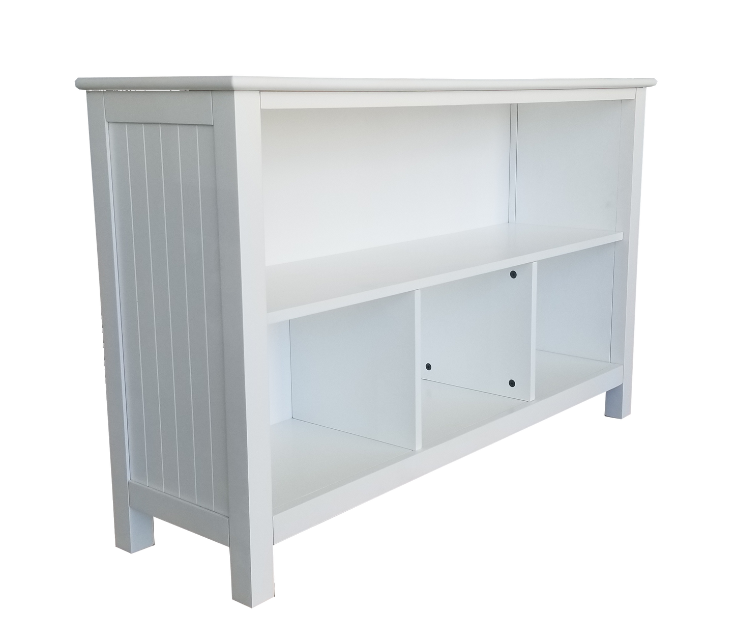 Kids Life Liam Horizontal White Solid Wood Bookcase