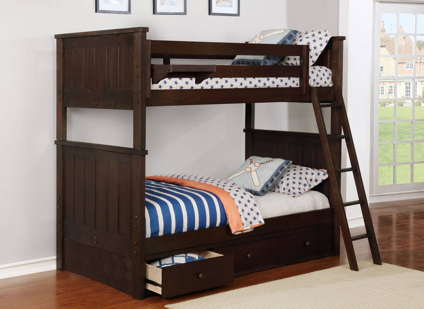 Kids Life Mason Twin Over Twin Bunk Bed